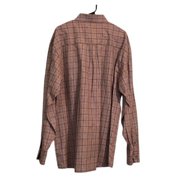 Wrangler George Strait Red Blue Check Shirt Long Sleeve Button Down Collar - Picture 8 of 10